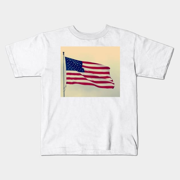 American Flag Kids T-Shirt by Drmb